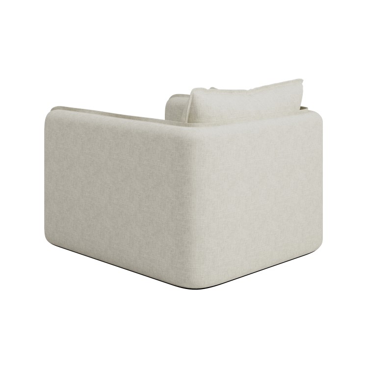 Cream Linen Look Armchair - Lorelai 