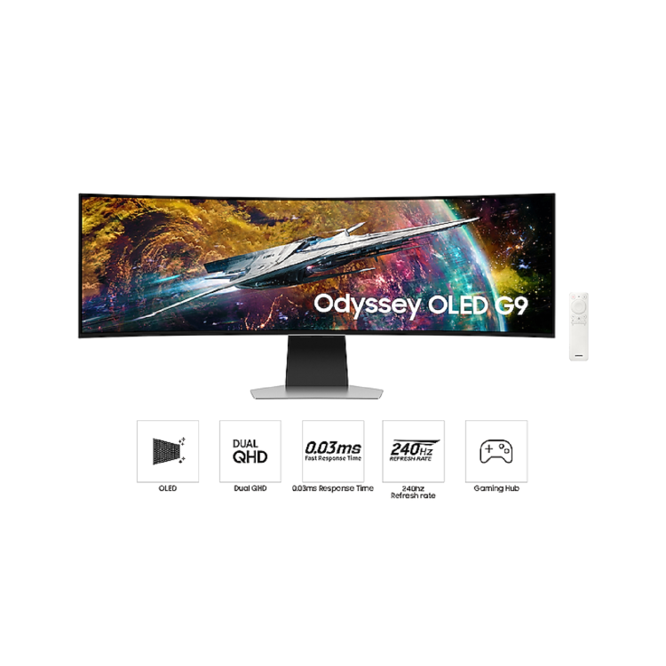 Refurbished Samusung Odyssey G95SC 49" DQHD OLED 240Hz Curved Gaming Monitor