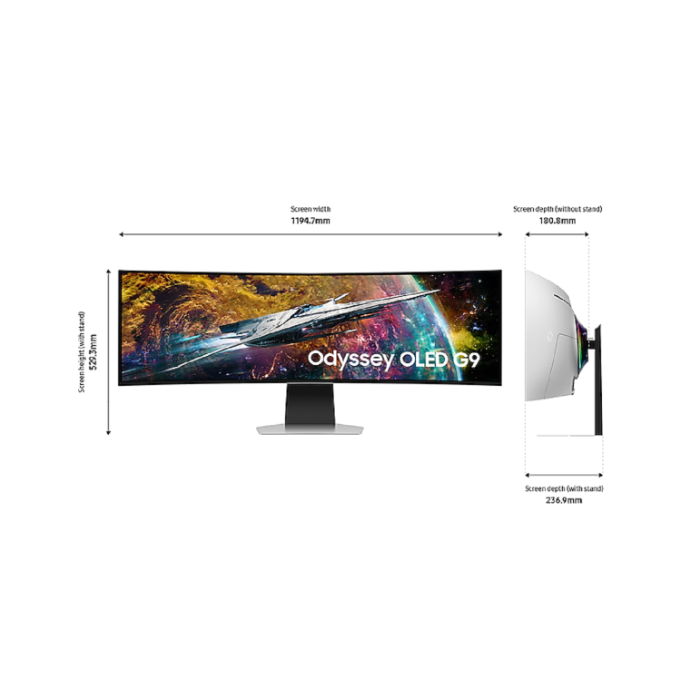 Refurbished Samusung Odyssey G95SC 49" DQHD OLED 240Hz Curved Gaming Monitor