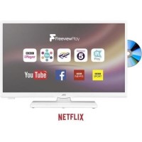 GRADE A3 - JVC LT-24C656 24" HD Ready Smart LED TV and DVD Combi with 1 Year Warranty- White