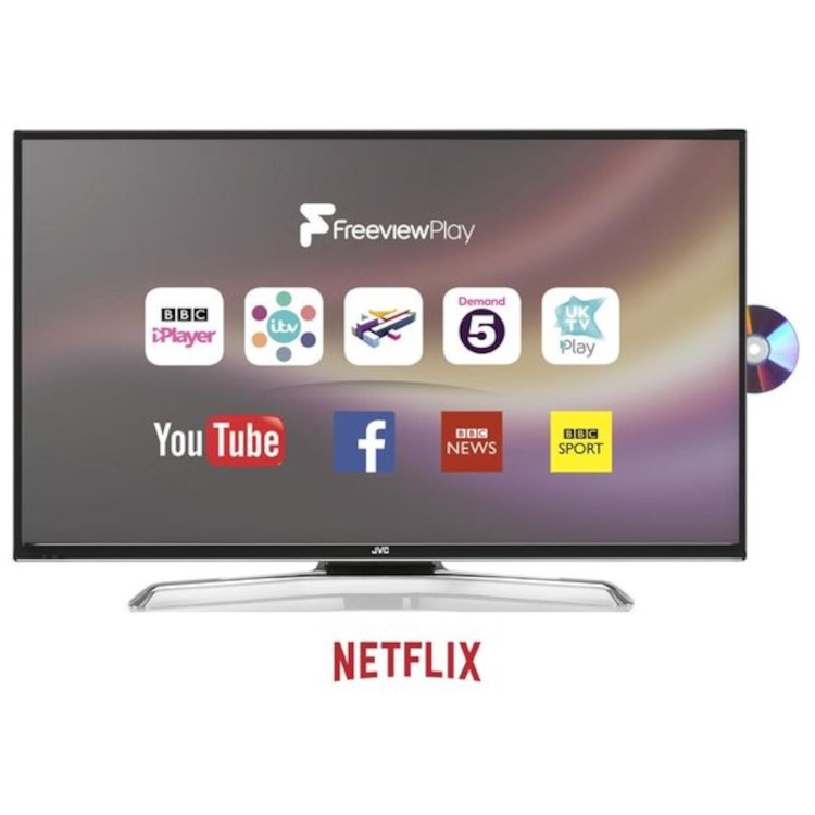 GRADE A2 - JVC 43" LT-43C775 Full HD Smart LED TV and DVD Combi with 1 Year Warranty