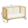 Wooden Convertible 3-in-1 Cot Bed and Mattress 140 x 70cm - Luna