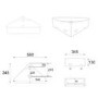 ONLY OPENED - White Wall Hung Corner Basin 560mm - Luca