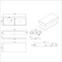 ALMOST PERFECT - 1200mm Oak Wall Hung Countertop Shelves - Lugo