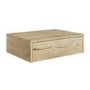 600mm Oak Wood Effect Wall Hung Countertop Vanity Unit - Lugo