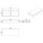 1200mm Walnut Wall Hung Countertop Vanity Unit with Square Basin - Lugo