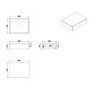 600mm Walnut Wall Hung Countertop Vanity Unit with Square Basin - Lugo