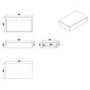 800mm Walnut Wall Hung Countertop Vanity Unit with Square Basin - Lugo