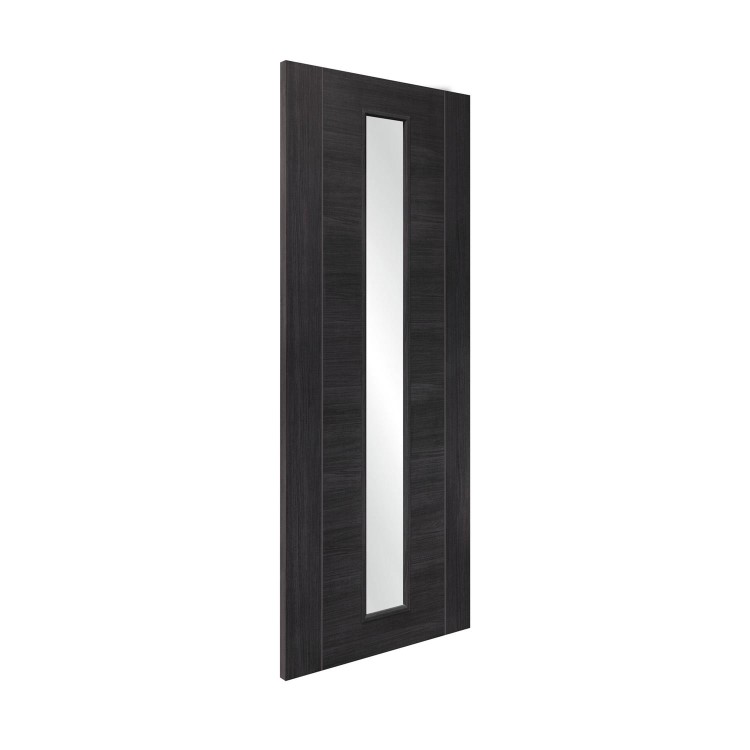 Internal Grey Laminate Glazed Door with Clear Glass - Pre-Finished - 1981 x 686 x 35mm - Forli - XL Joinery