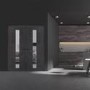 Internal Grey Laminate Glazed Door with Clear Glass - Pre-Finished - 1981 x 686 x 35mm - Forli - XL Joinery