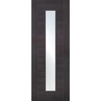Internal Grey Laminate Glazed Door with Clear Glass - Pre-Finished - 1981 x 686 x 35mm - Palermo - XL Joinery