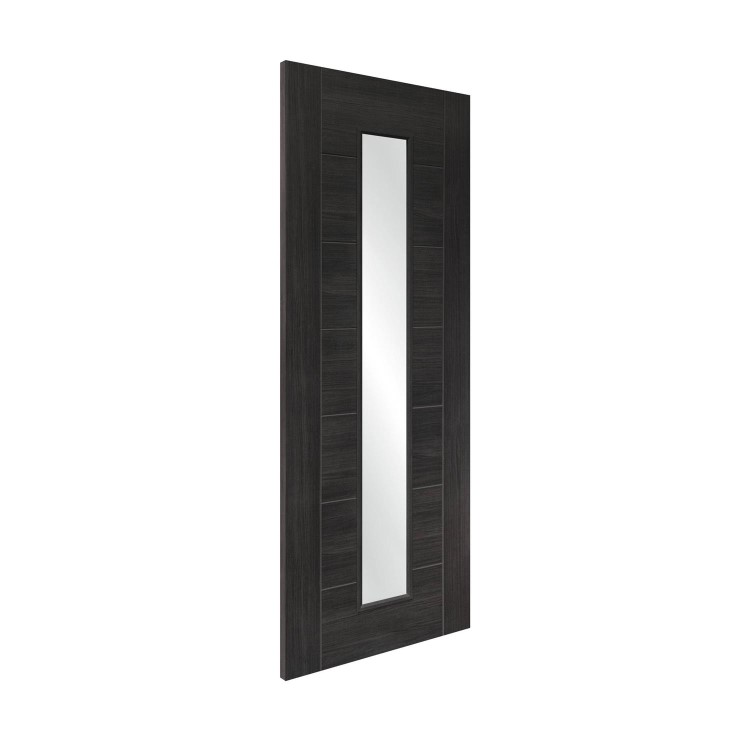 Internal Grey Laminate Glazed Door with Clear Glass - Pre-Finished - 1981 x 686 x 35mm - Palermo - XL Joinery