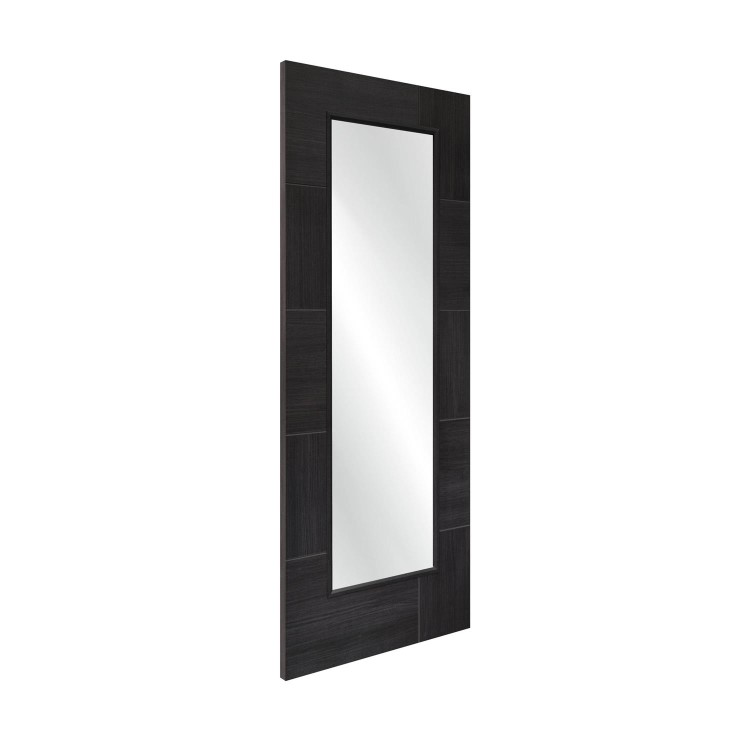 Internal Grey Laminate Fully-Glazed Door with Clear Glass - Pre-Finished - 1981 x 838 x 35mm - Ravenna - XL Joinery