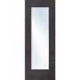 Internal Grey Laminate Fully-Glazed Door with Clear Glass - Pre-Finished - 2040 x 726 x 40mm - Ravenna - XL Joinery