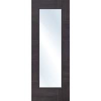 Internal Grey Laminate Fully-Glazed Door with Clear Glass - Pre-Finished - 2040 x 726 x 40mm - Ravenna - XL Joinery
