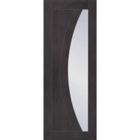 Internal Grey Laminate Glazed Door with Clear Glass - Pre-Finished - 1981 x 610 x 35mm - Salerno - XL Joinery