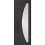 Internal Grey Laminate Glazed Door with Clear Glass - Pre-Finished - 1981 x 686 x 35mm - Salerno - XL Joinery