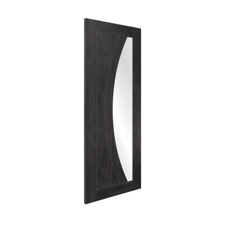 Internal Grey Laminate Glazed Door with Clear Glass - Pre-Finished - 1981 x 686 x 35mm - Salerno - XL Joinery