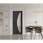 Internal Grey Laminate Glazed Door with Clear Glass - Pre-Finished - 1981 x 686 x 35mm - Salerno - XL Joinery