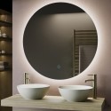 LUNA1000 Round Backlit Heated Bathroom Mirror with Lights 1000mm - Luna