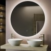 Round Backlit LED Bathroom Mirror with Demister 1000mm - Luna