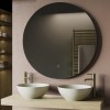 Round Backlit LED Bathroom Mirror with Demister 1000mm - Luna