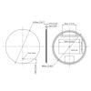 Round Backlit LED Bathroom Mirror with Demister 1000mm - Luna