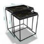 Black Metal Tray Tables - Set of 2 - Lux