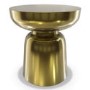 Gold Round Drum Side Table - Lux