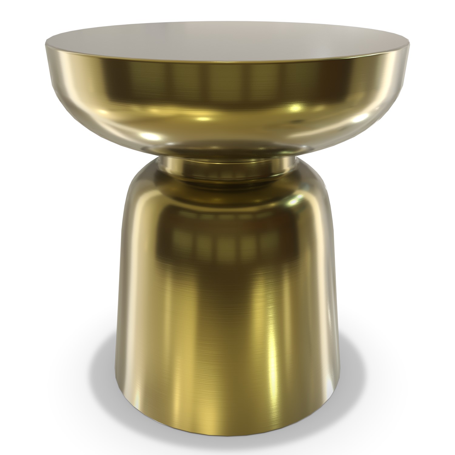 Gold Round Drum Side Table Lux BuyItDirect.ie