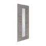 Internal Laminate White Grey Palermo with Clear Glass - Pre-Finished, 1981 x 838 x 35 mm