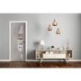 Internal Laminate White Grey Salerno with Clear Glass - Pre-Finished, 2040 x 926 x 40 mm