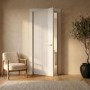 Internal White Laminate Glazed Door with Clear Glass - Pre-Finished - 1981 x 686 x 35mm - Stria - XL Joinery