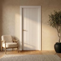 Internal White Laminate Door - Pre-Finished - 1981 x 686 x 35mm - Stria - XL Joinery