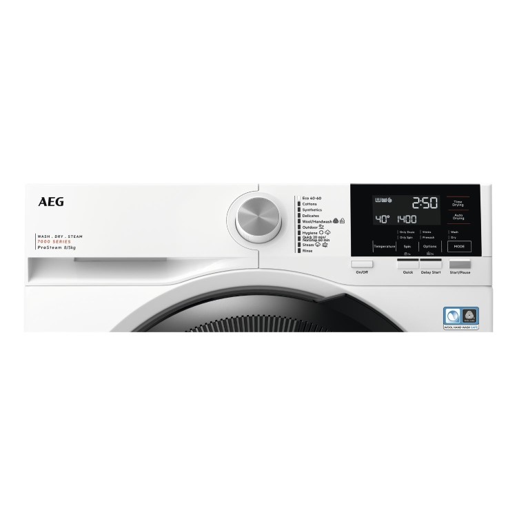 AEG 7000 Series ProSteam® 8kg Wash 5kg Dry 1400rpm Washer Dryer - White