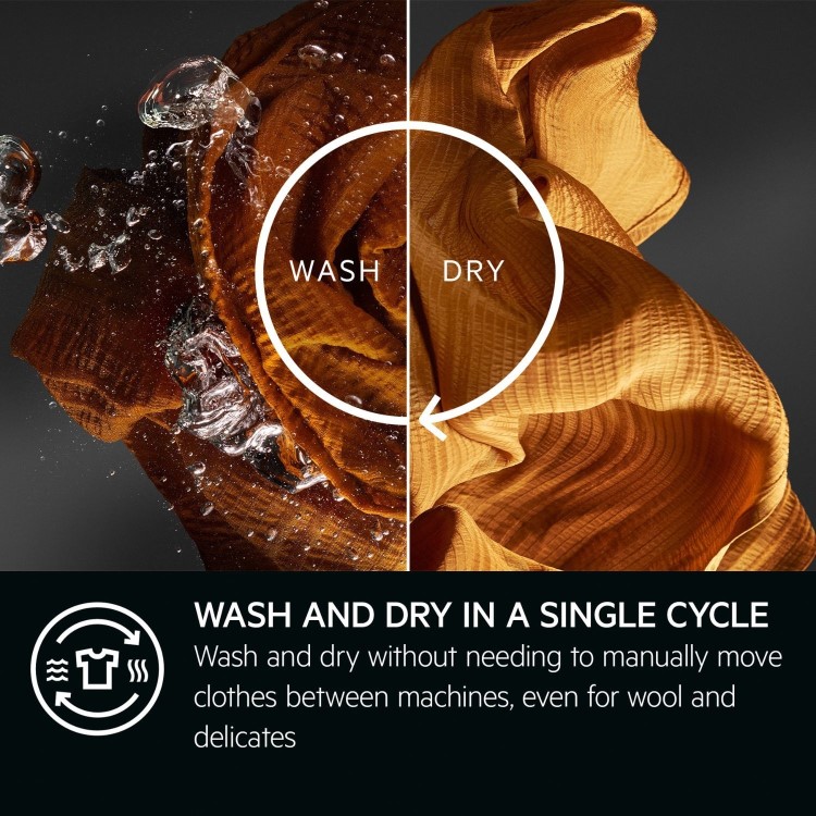 AEG 8000 Series PowerCare 9kg Wash 6kg Dry 1600rpm Washer Dryer - White