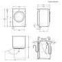 Refurbished AEG 6000 Series AutoSense LWX60966B Freestanding 9/6KG 1600 Spin Washer Dryer White