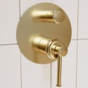 A1/LYBBC2OV GRADE A1 - Brushed Brass Traditional 2 Outlet Shower Valve - Lyla