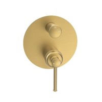Brushed Brass Traditional 2 Outlet Shower Valve - Lyla