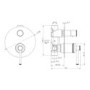 Brushed Brass 2 Outlet Wall Mounted Mixer Shower Set With Bath Filler Spout - Lyla