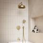 Brushed Brass Traditional 2 Outlet Shower Valve - Lyla