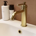 LYBBMONBM Brushed Brass Traditional Mono Basin Mixer Tap - Lyla