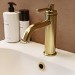Brushed Brass Traditional Mono Basin Mixer Tap - Lyla