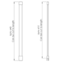 GRADE A1 - Nickel Ceiling Wall Support Arm - Live Your Colour