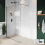 1000mm Gunmetal Grey Shower Screen for Wetroom & Walk In Shower - Live Your Colour