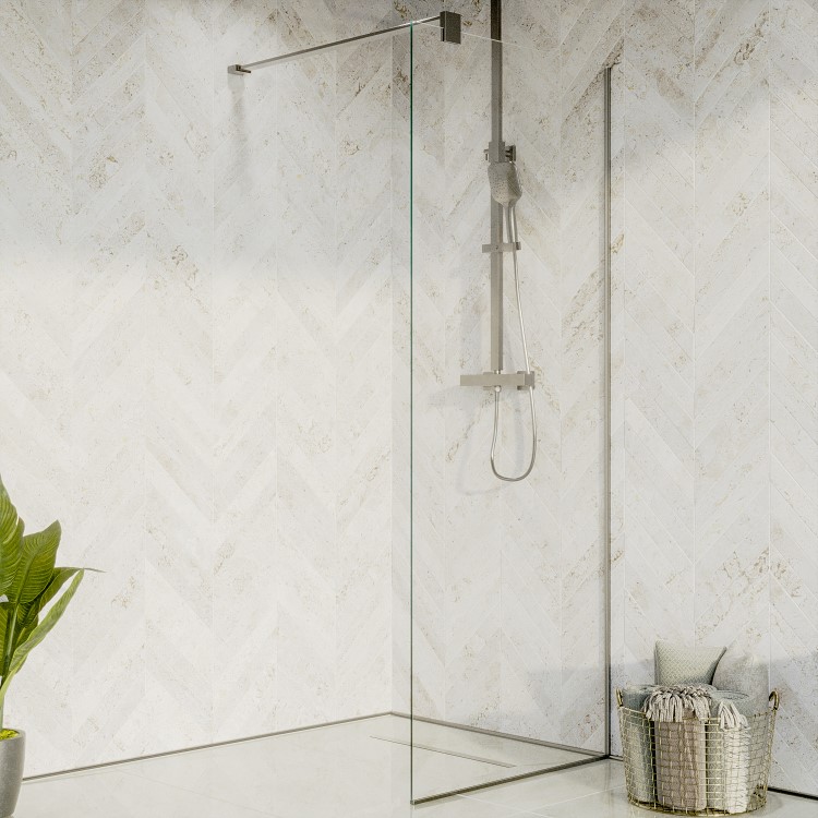 900mm Gunmetal Grey Shower Screen for Wet Room & Walk In Shower - Live Your Colour
