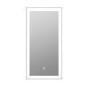 GRADE A1 - Single Door Corner Brass Mirrored Bathroom Cabinets with Lights 300 x 600mm - Lykos