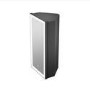 Single Door Corner Black Bathroom Mirror Cabinet with Lights 300 x 600mm - Lykos