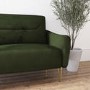 Green Velvet 2 Seater Sofa with Gold Hairpin Legs - Lyle