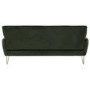 Green Velvet 2 Seater Sofa with Gold Hairpin Legs - Lyle